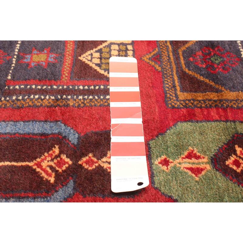 ECARPETGALLERY Hand-knotted Teimani Dark Red Wool Rug - 3'5 x 5'11