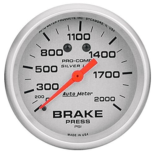 Auto Meter 4626 Silver LFGs Brake Pressure Gauge