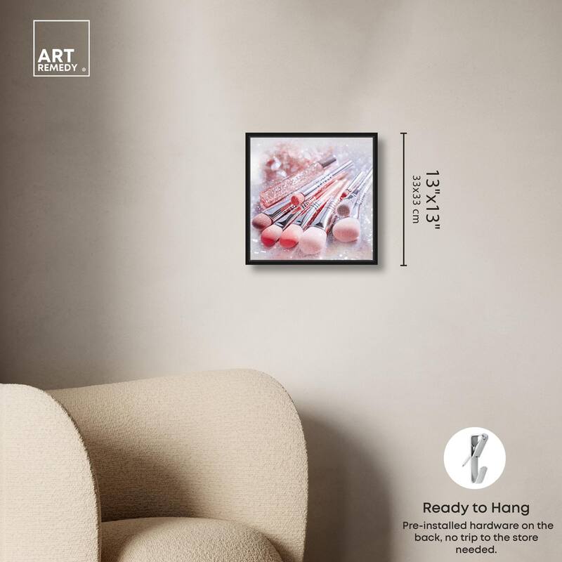 Brush Collection Blush Canvas by Art Remedy