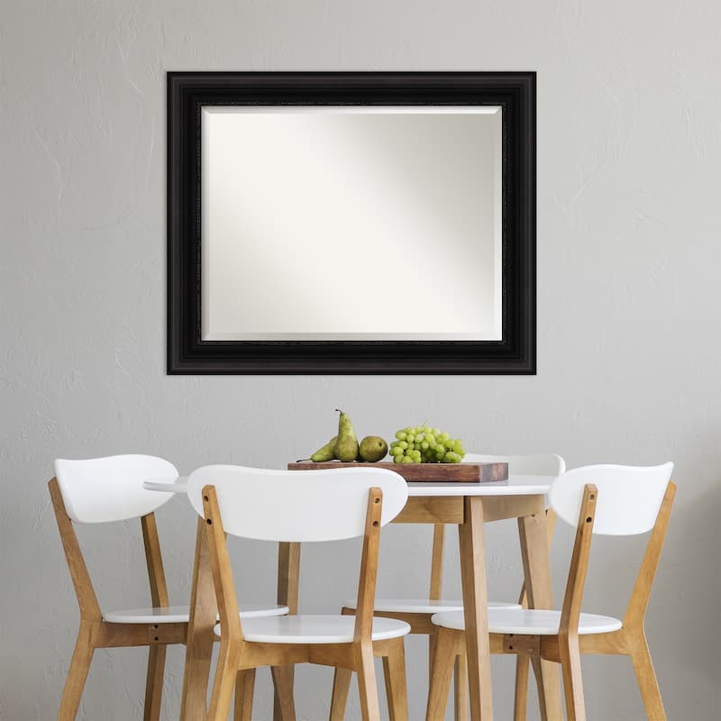 Beveled Wall Mirror - Parlor Black Frame