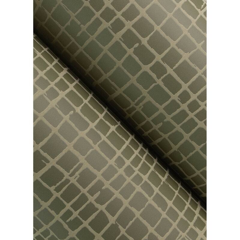 A-Street Prints Albin Moss Gridline Wallpaper