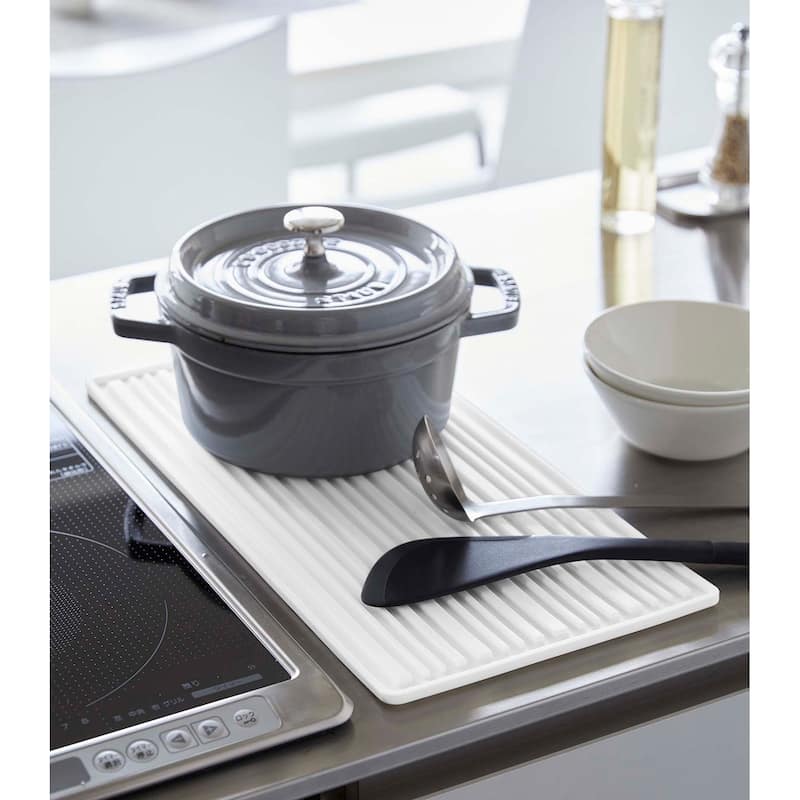 Yamazaki Home Roll-Up Dish Drying Mat, Silicone - L 8.58 x W x H 0.24 inches