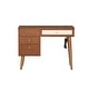 preview thumbnail 10 of 15, 39" Wood Bohemian Vanity Set with USB Ports, 4 Drawers and Rattan Accents and Cushioned Stool