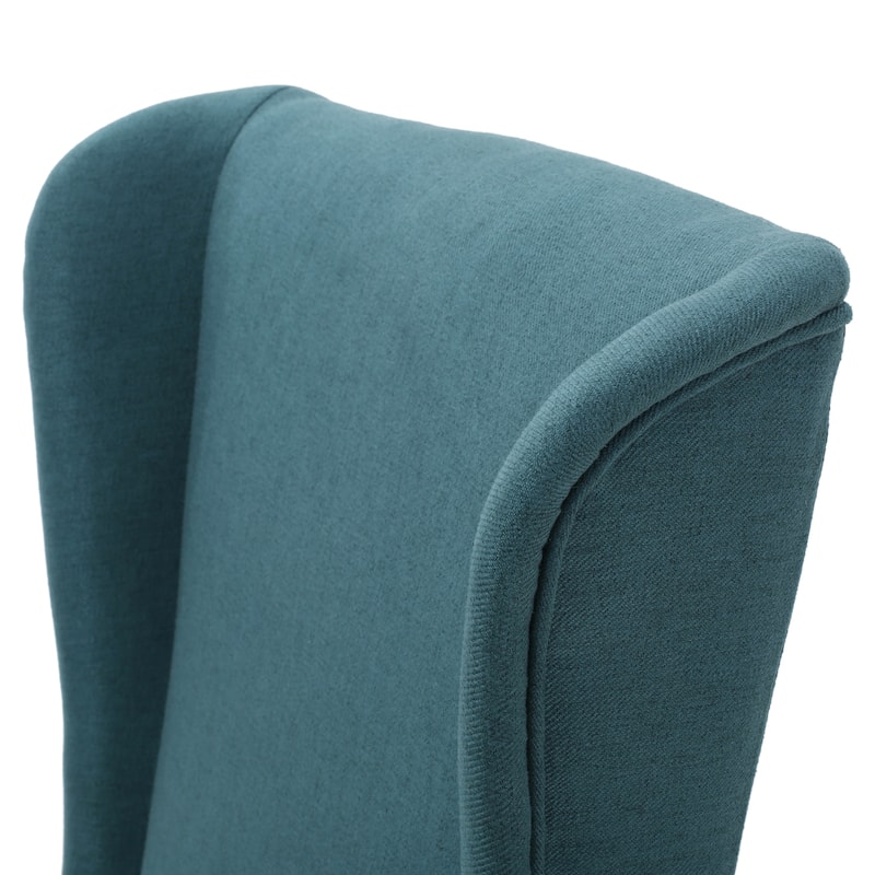 Roomfitters Tall Wingback Dining Chair with Upholstered Seat and Curved Backrest, Elegant Accent Chair