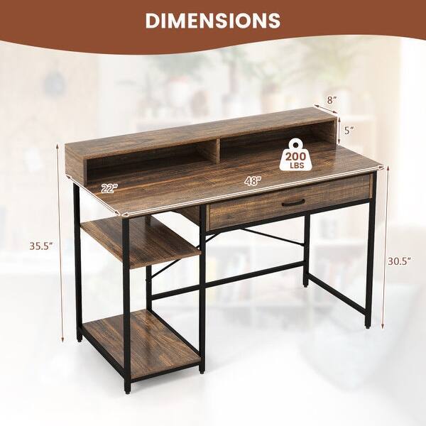 Computer Desk with Shelves - Bed Bath & Beyond - 39959234