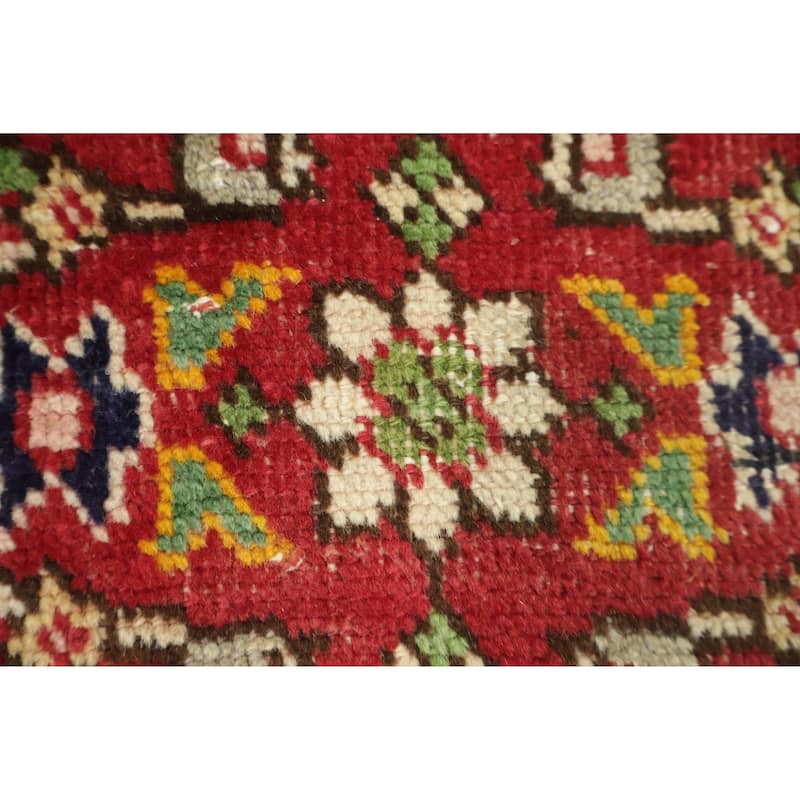 Hand Knotted Oriental 100% Wool Carpet Traditional All-Over Red Tabriz Area Rug - 5' 10'' X 4' 1''