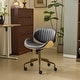 preview thumbnail 12 of 42, PU Curved Office Chair With Antique Bronze Base