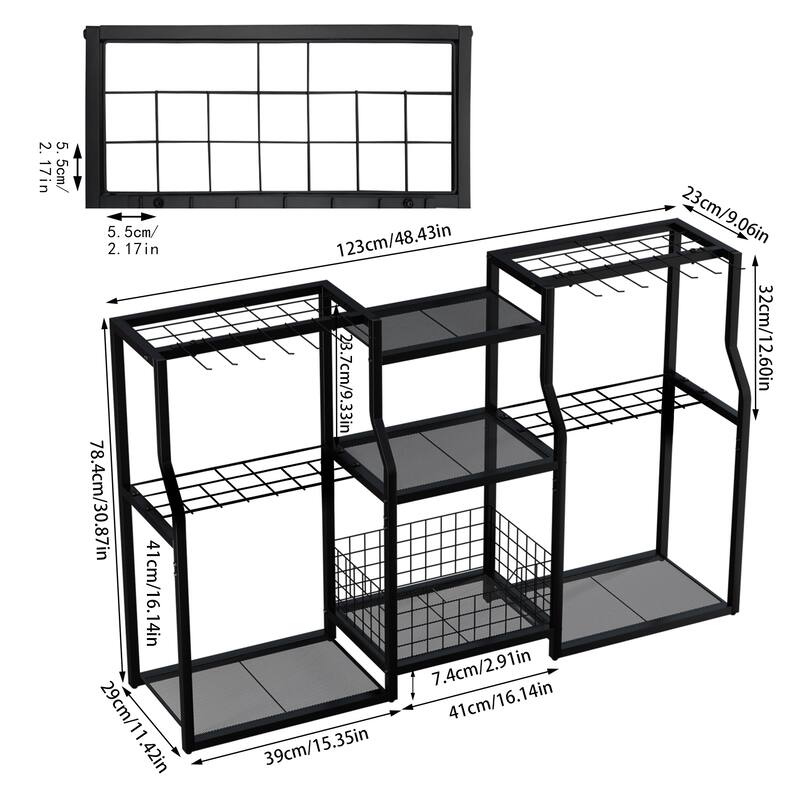 Garden Tool Organizer Stand Organization Yard Tool Racks with wheels