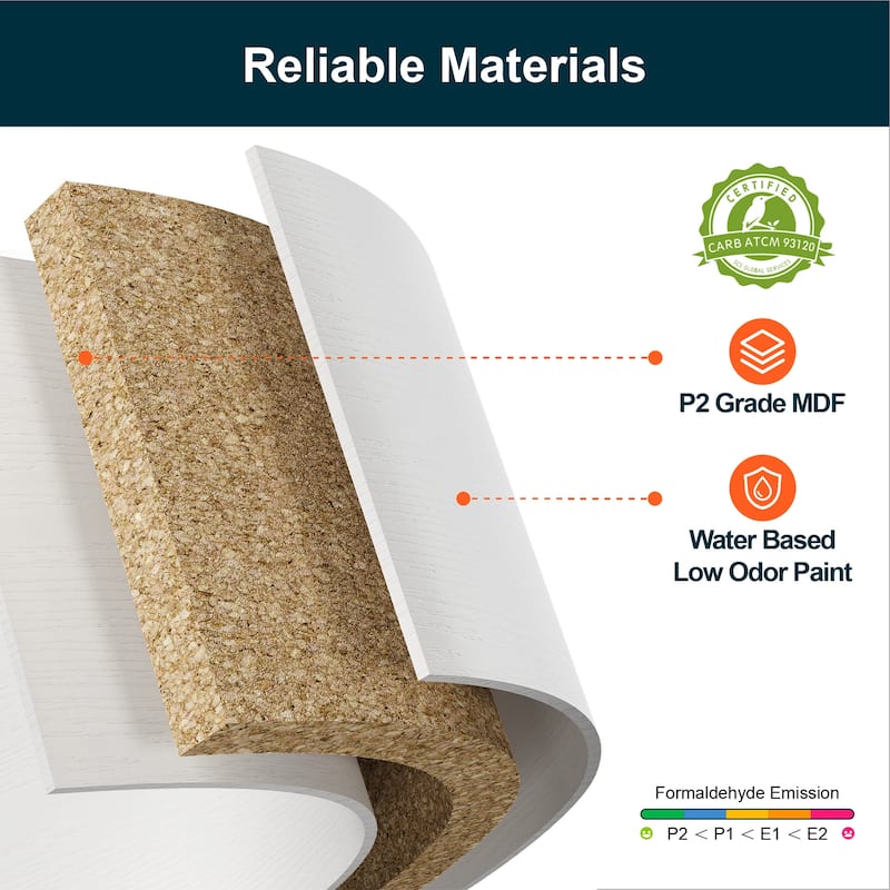 Modern Storage 3-Drawer Nightstand for Bedroom, Nursery, Living Room