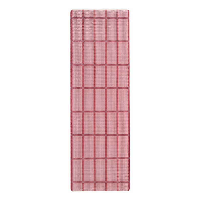 TOWN & COUNTRY BASICS Windowpane Plaid Anti Fatigue Kitchen Mat Non-Slip Backing
