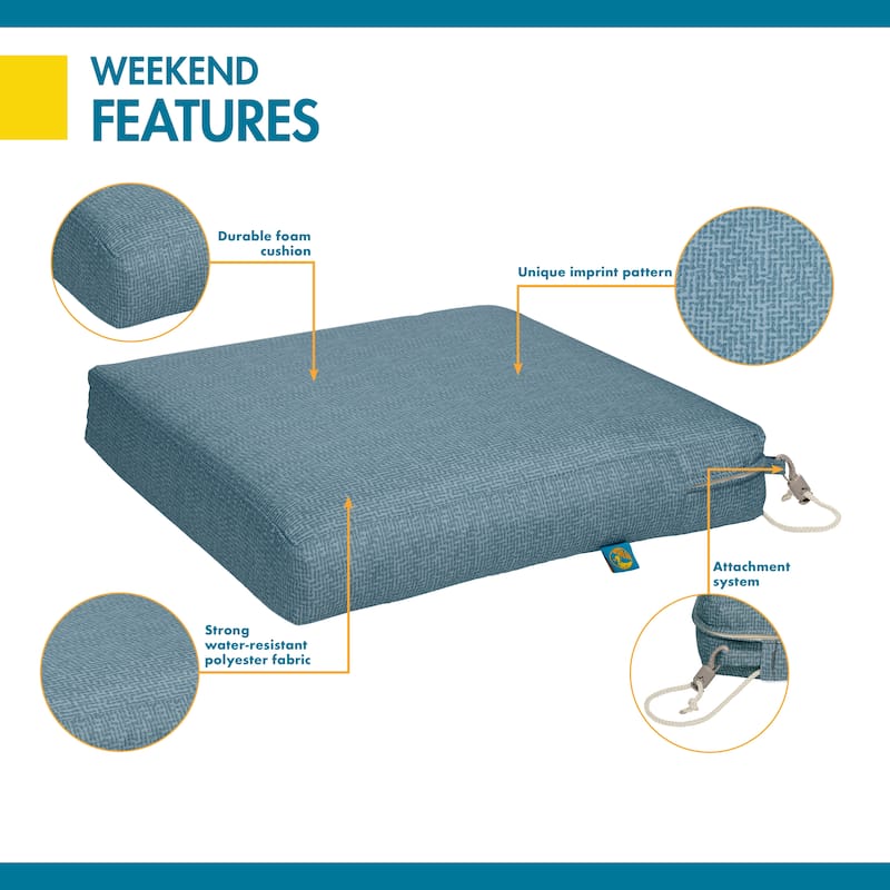 Duck Covers Weekend Water-Resistant Outdoor Dining Seat Cushion