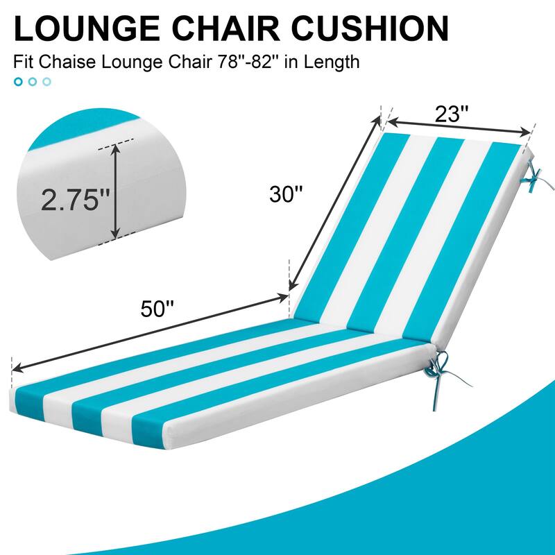 Outdoor Patio Chaise Lounge Chair Cushion