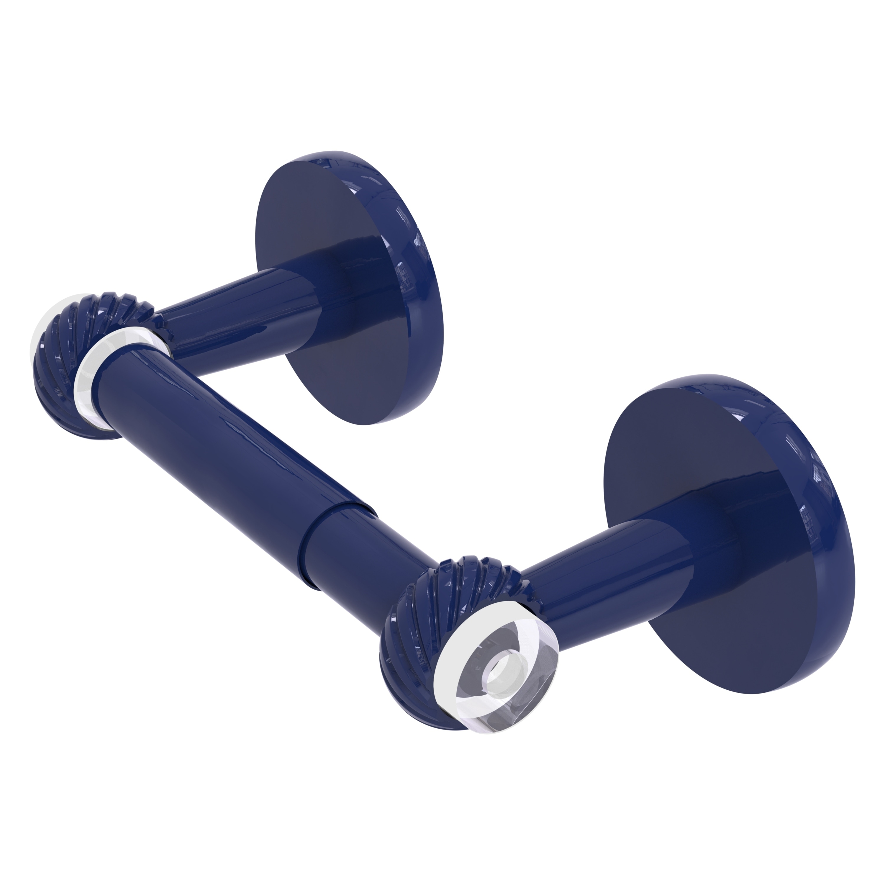 Allied Brass Clearview Collection Two Post Toilet Tissue Holder with Twisted Accents