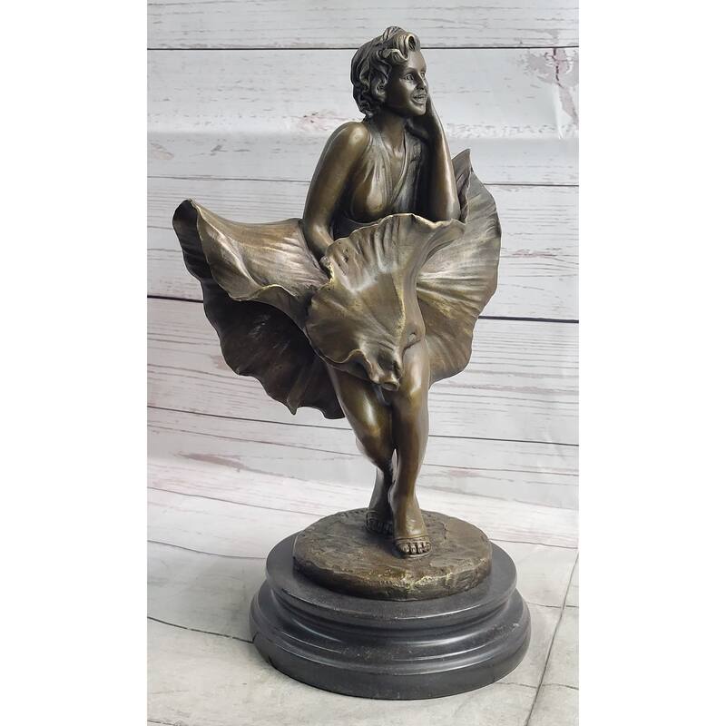 Marilyn Monroe Skirt Blowing Bronze Sculpture Statue Figurine Seven Year Itch