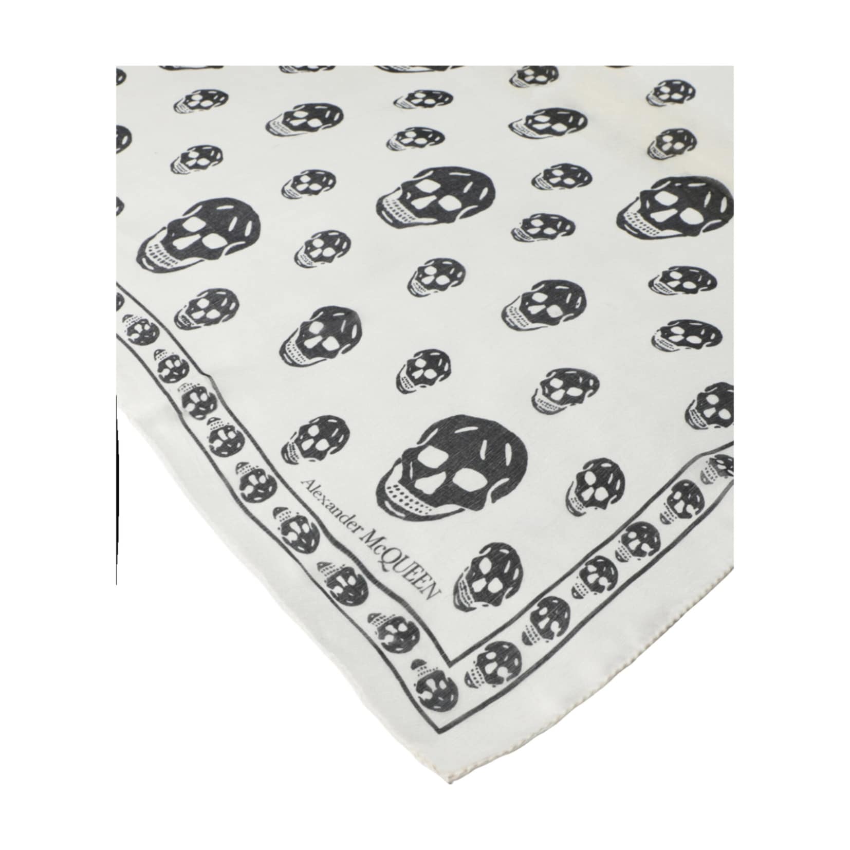 Alexander McQueen Skull Print Silk Scarf - Overstock - 43598345