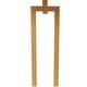preview thumbnail 6 of 8, White Marble Geometric Accent Table with Gold Metal Rectangular Stand