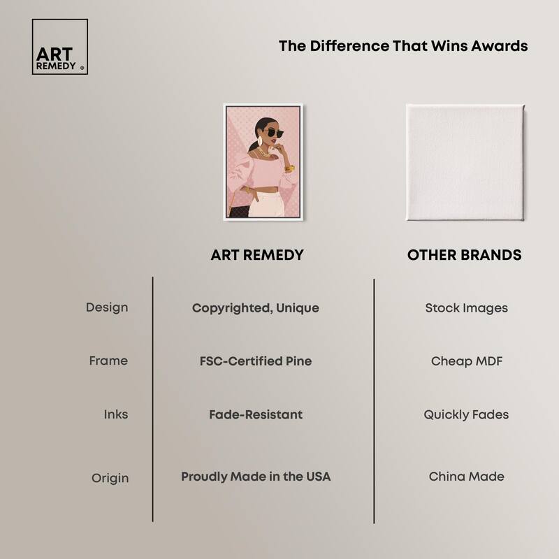 Simple Pink Look Canvas by Art Remedy