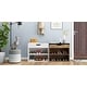preview thumbnail 23 of 32, 24" Rustic Entryway Shoe Storage Bench Open Shelf (6 Pairs) Shoe Storage Cabinet