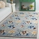 preview thumbnail 5 of 54, SAFAVIEH Hand-Tufted Blossom Kierston Modern & Contemporary Wool Rug 6' Square - Grey/Blue - Square
