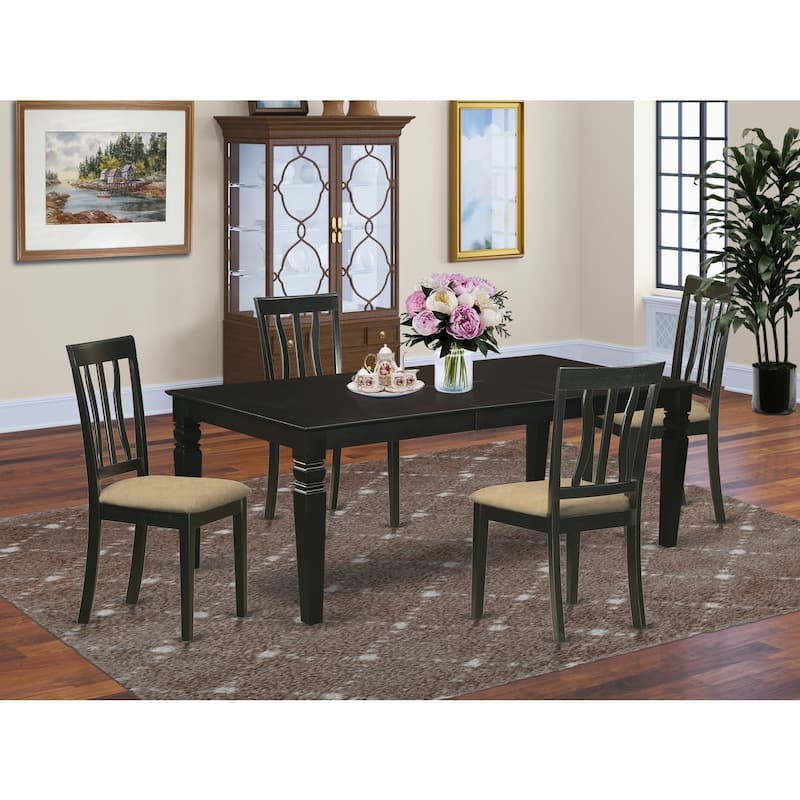 Dining Table Set with Chairs - 9 Piece Kitchen Table and Chair Set - Antique Style