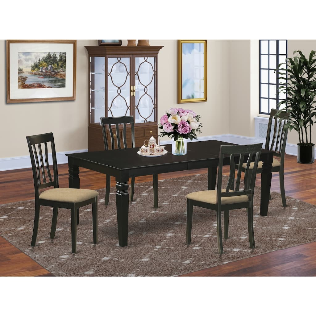 Dining Table Set with Chairs - 9 Piece Kitchen Table and Chair Set - Antique Style