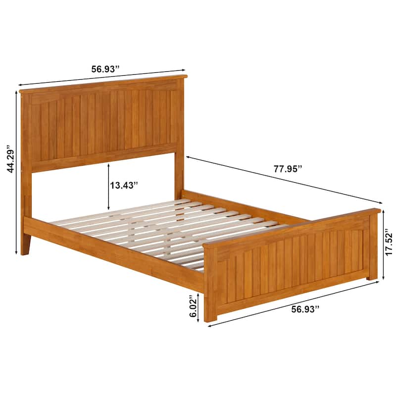 Nantucket Low Profile Platform Bed with Matching Footboard