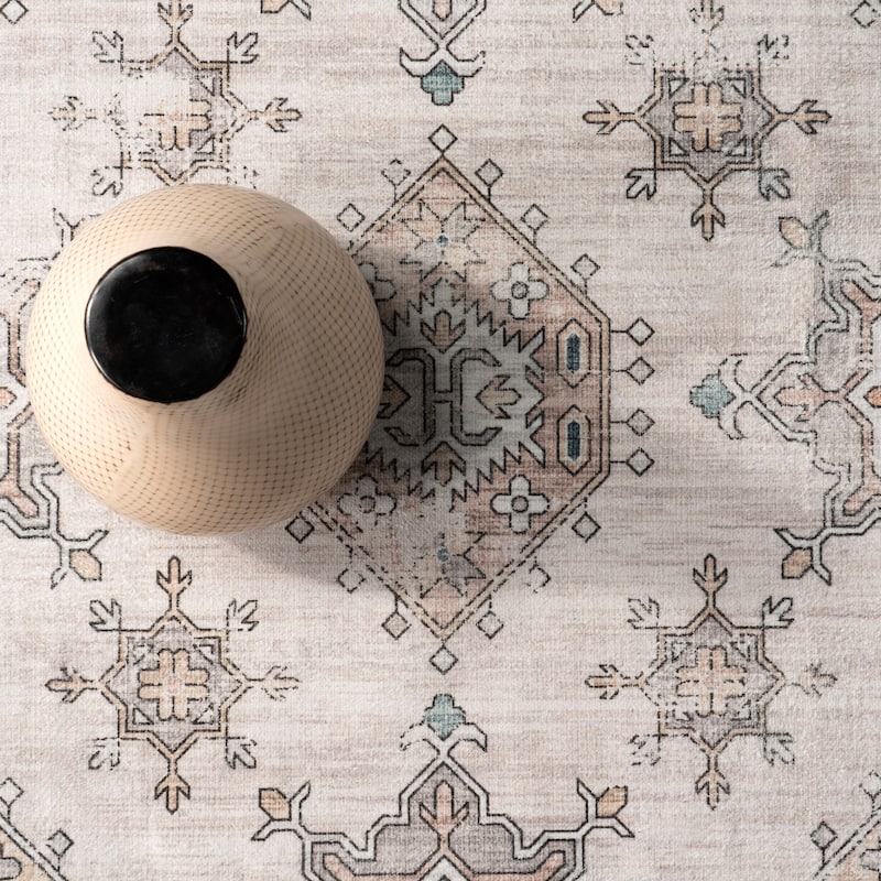 Nuloom Finley SpinClean Machine Washable Vintage Distressed Area Rug