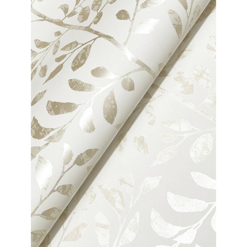 A-Street Prints Sagecrest Platinum Sapling Wallpaper