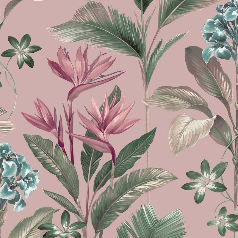 Belgravia Decor Oliana Pink Floral Wallpaper