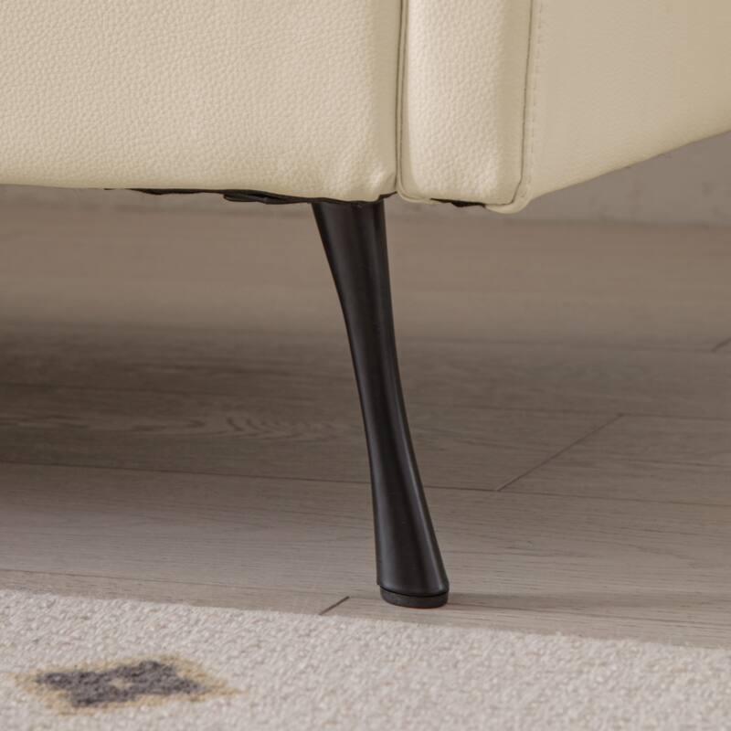 104.5"Modern Technical leather L-Shaped Sofa Couch with Convertible Ottoman