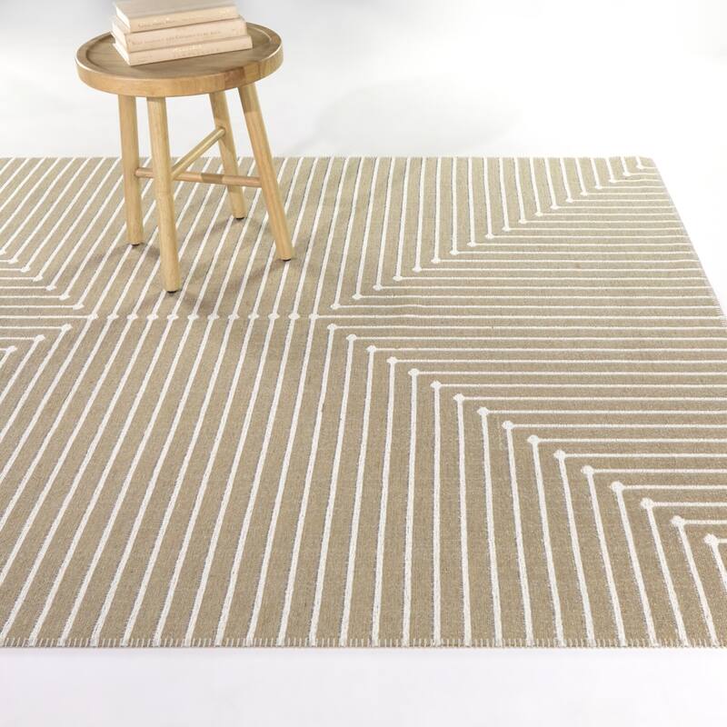 Coleridge Transitional Geometric Area Rug - 7'10" x 10' - Brown - Rectangle