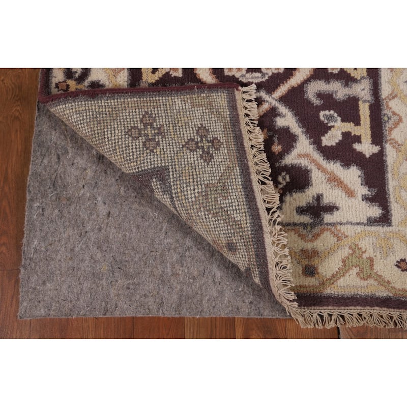Oushak Indian Runner Rug Hand-Knotted Transitional Wool Carpet - 2'6" x 9'11"