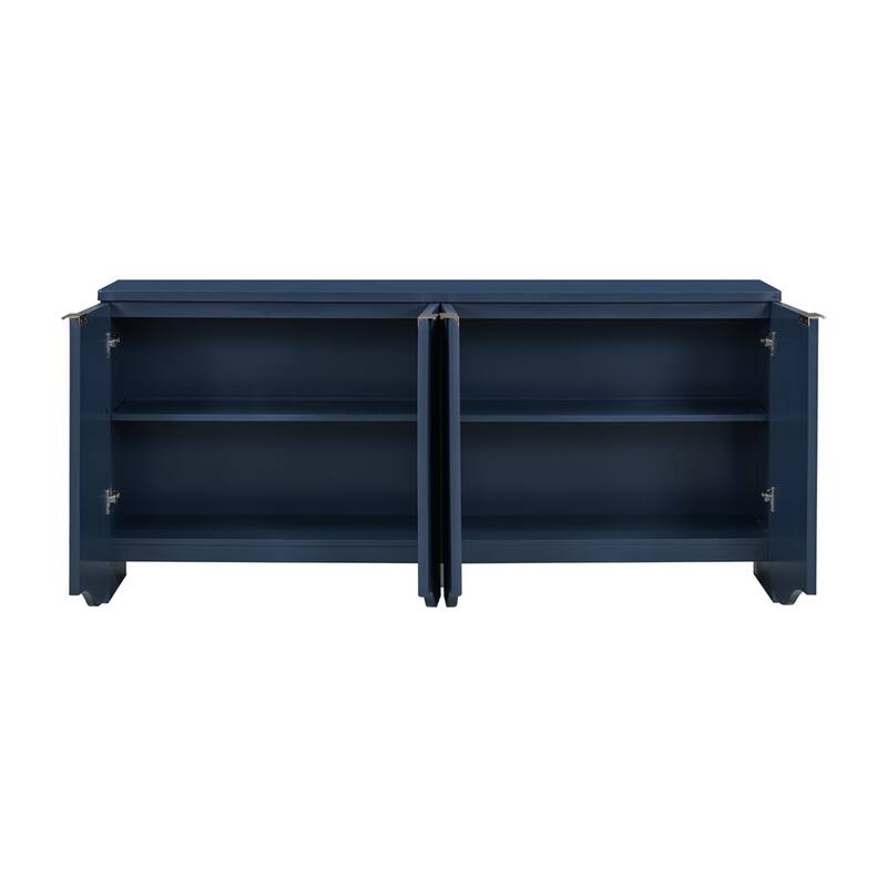 4-Door Wood Cabinet with Legs