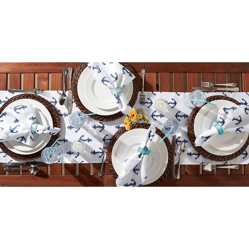 DII Anchors Print Outdoor Table Runner 14x72