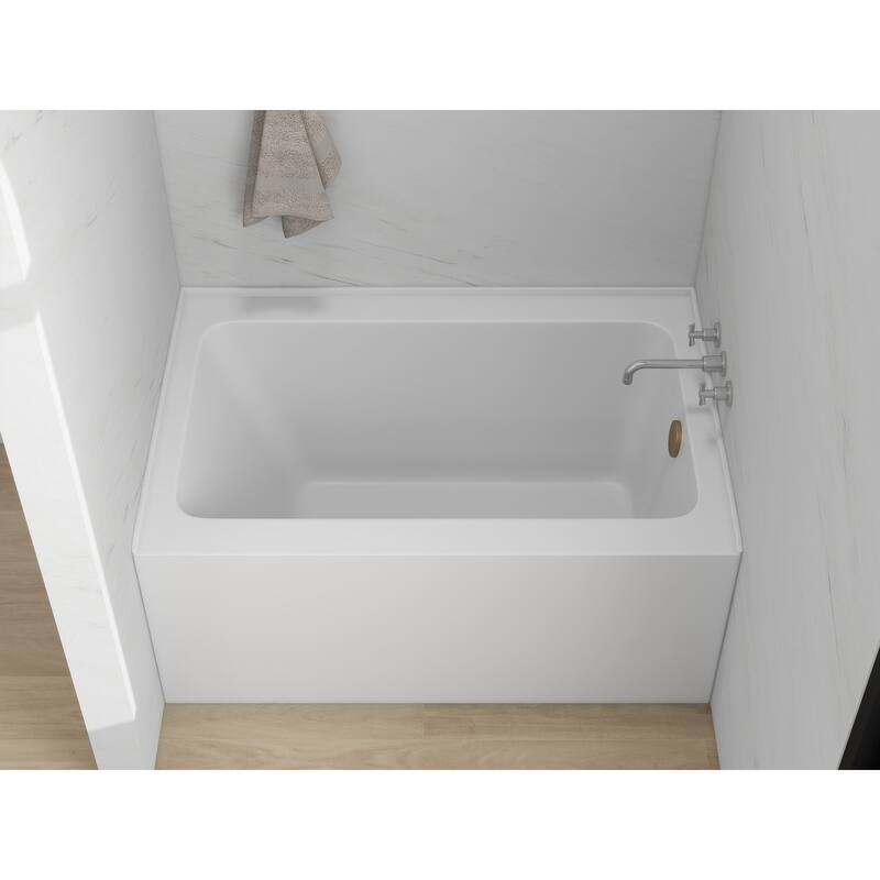 Vanity Art Alcove Soaking Acrylic Bathtub