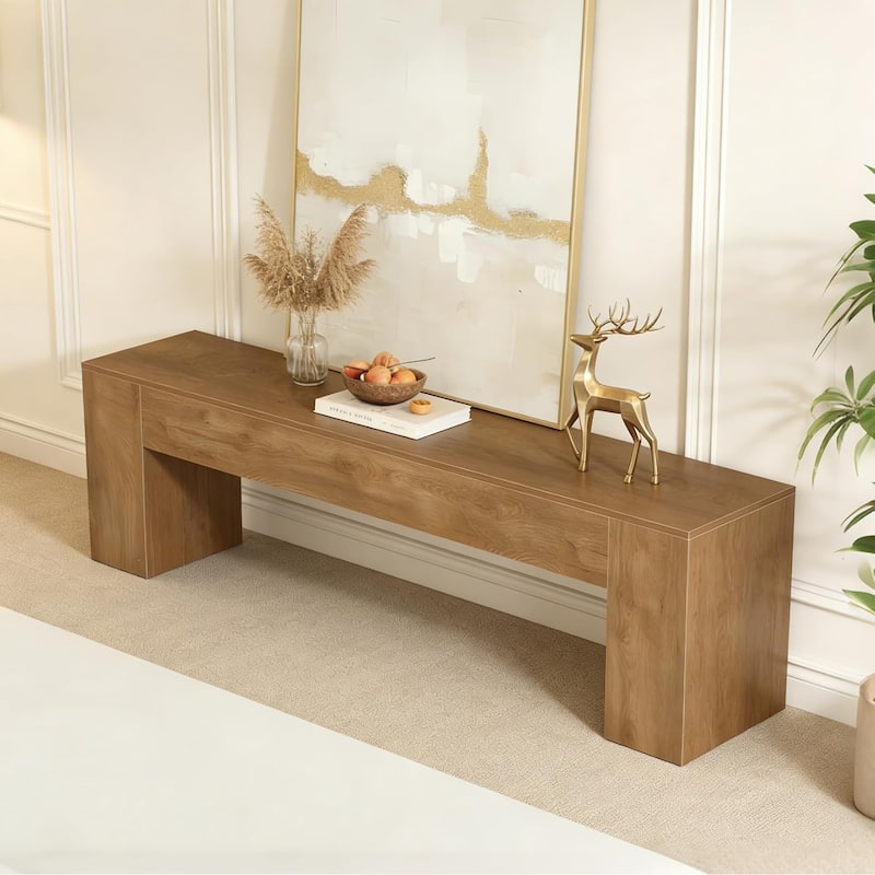 70.8" Wooden Entertainment Center, Low TV Console Table for TVs Up to 80"