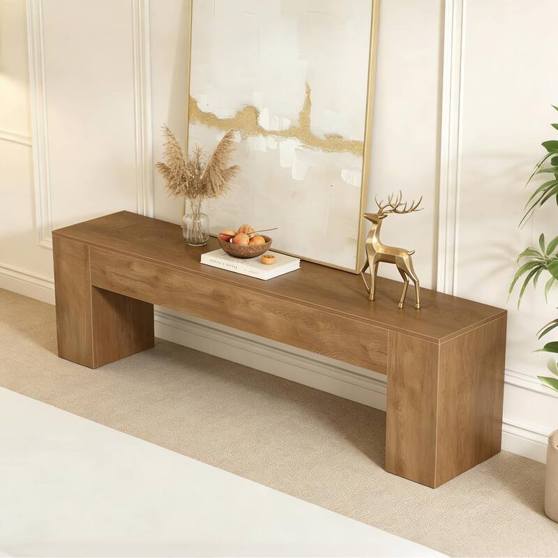 70.8" Wooden TV Stand, Low Entertainment Center for TVs Up to 80" for Living Room, Bedroom, Apartment