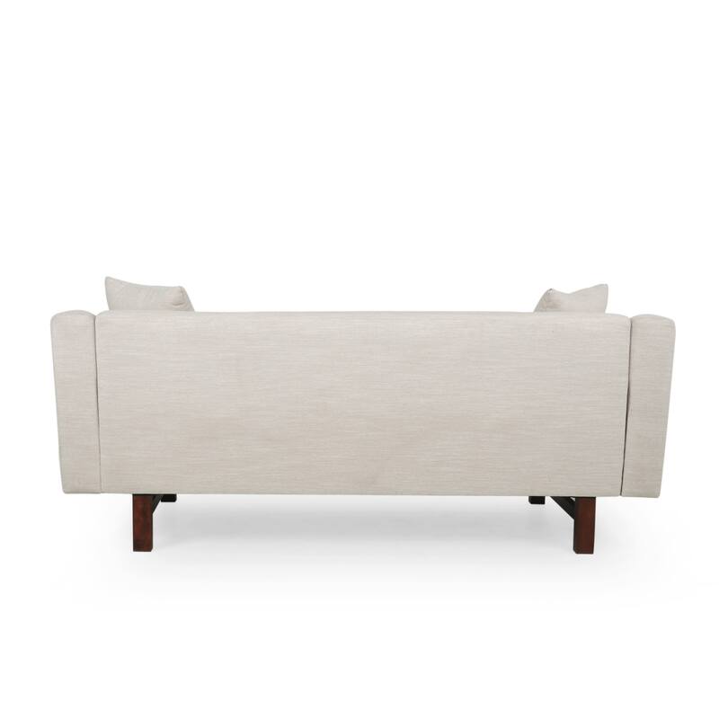 73.5" Loveseat, Family Room Fabric Sofa, Tufted Upholstered Arm Couch with Wood Legs for Living Room Bedroom