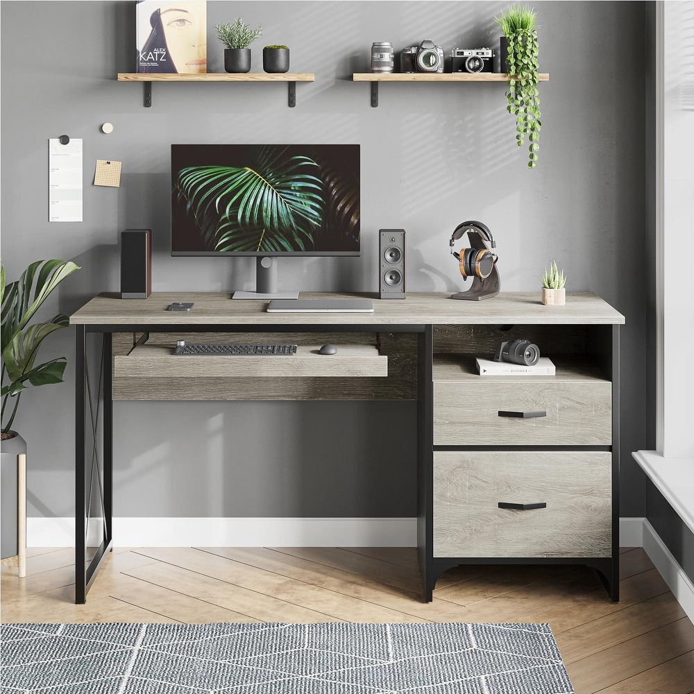 Off white shop desk with drawers