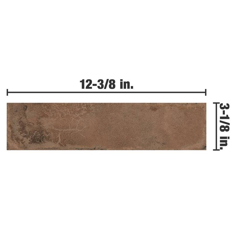 Merola Tile Luca Amber 3-1/8" x 12-3/8" Ceramic Wall Tile