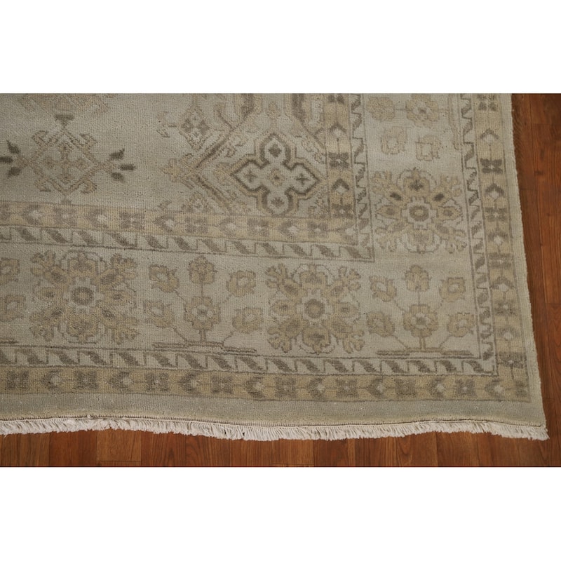 Oushak Area Rug Hand-Knotted Oriental Wool Carpet - 8'11"x 12'0"