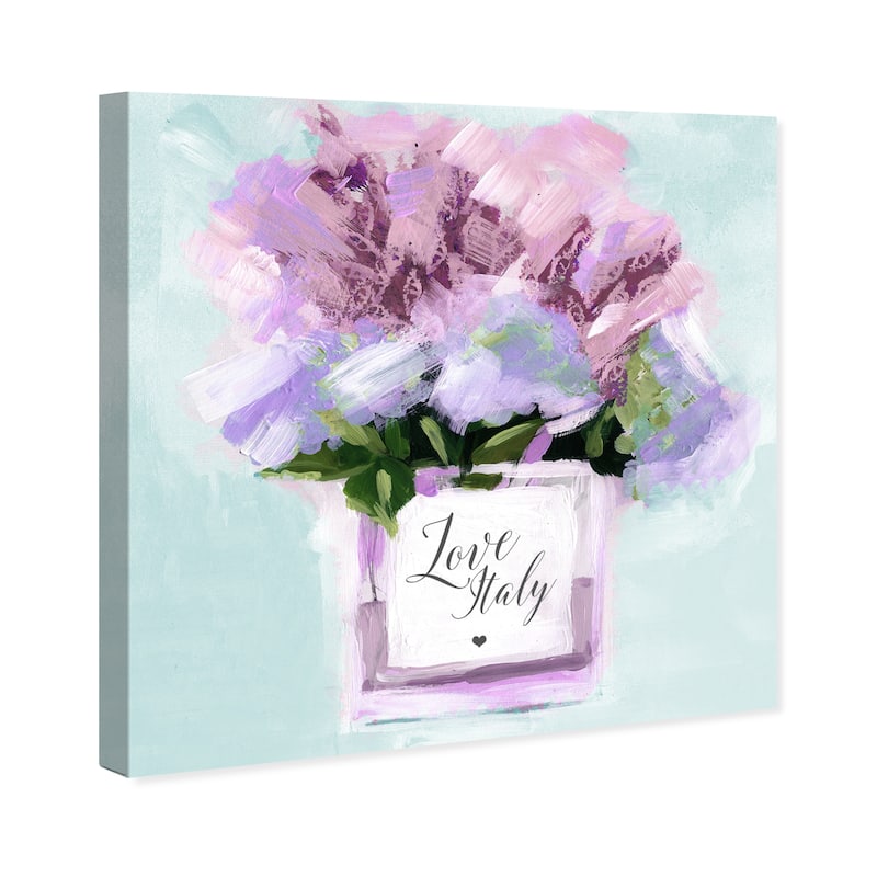 Wynwood Studio Canvas Floral and Botanical Italy Rose Scent Blue and Light Blue Modern & Contemporary Wall Art Canvas Print