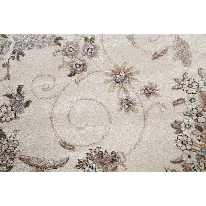 Floral Medallion Turkish Transitional Oriental Rug Traditional Carpet