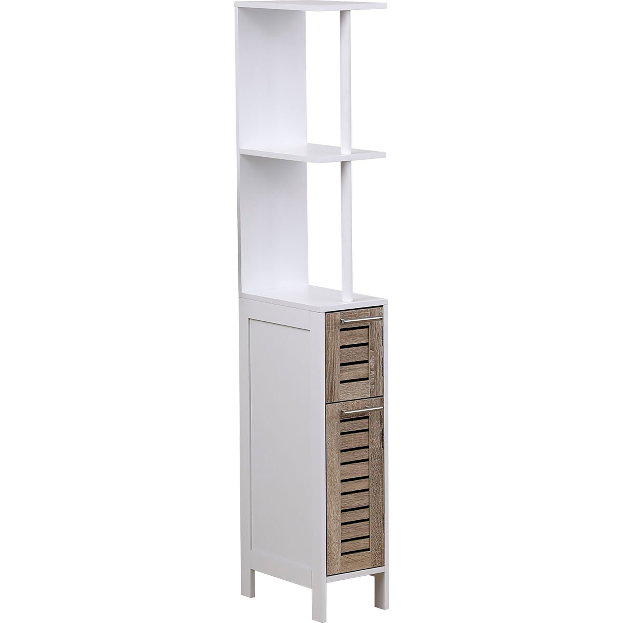 STOCKHOLM Slim Storage Cabinet Oak Colored Freestanding 51.4