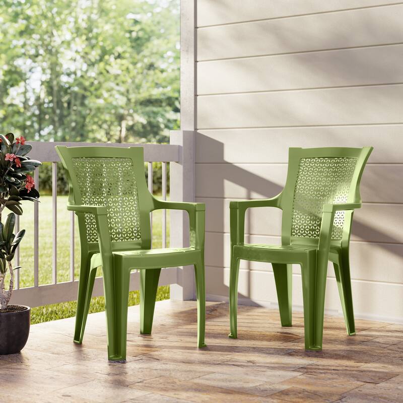 Mira Outdoor Patio Chairs (Set of 2)