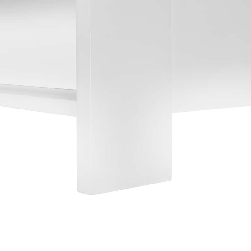 RiverRidge Kids Toy Box Playroom Storage Chest with Side Bookracks - White