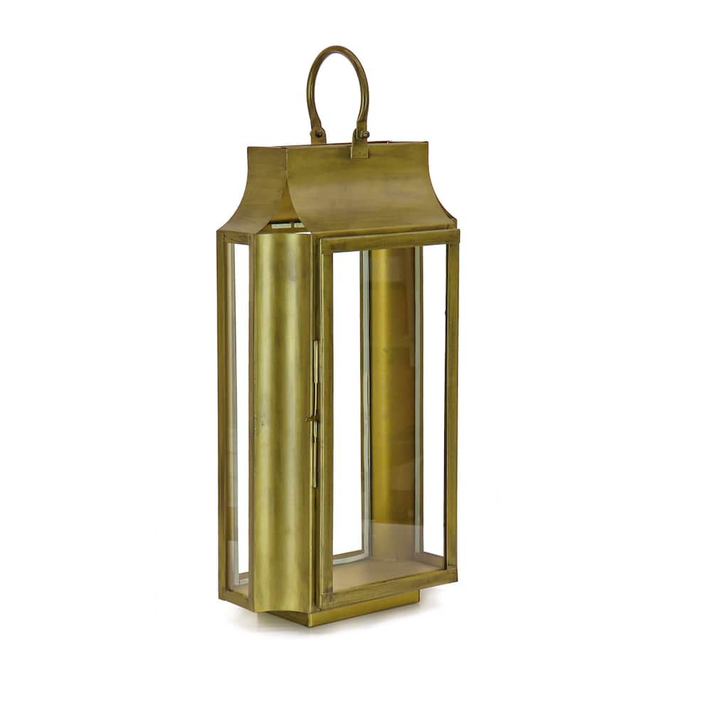 National Tree Company 22 in. HGTV Home Collection Slim Lantern, Christmas Themed Home Decor, Medium, Gold - 22 in