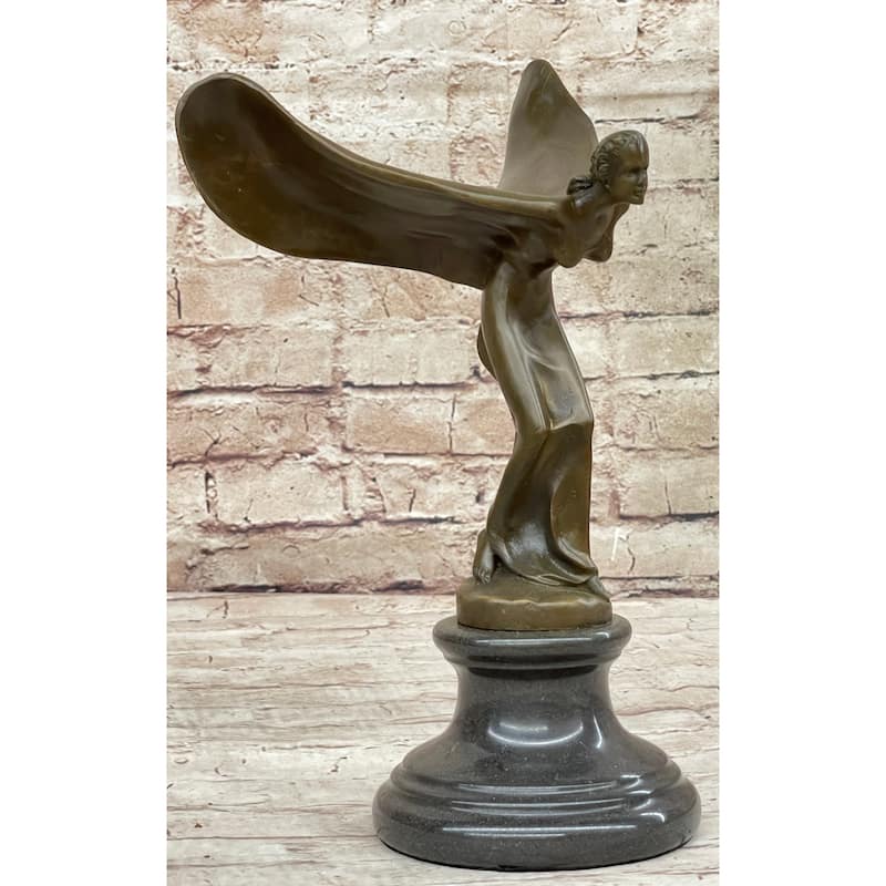 Spirit Of Ecstasy Rolls Royce Hood Emblem Bronze Metal Statue Sculpture Figure