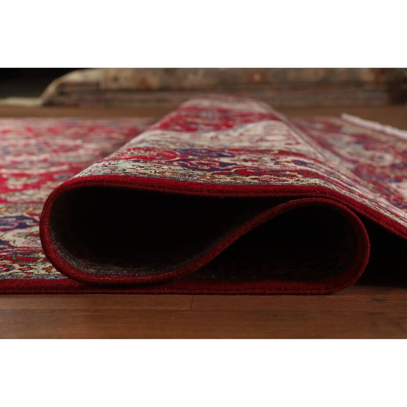 Hand Knotted Oriental 100% Wool Carpet Traditional Floral Red Tabriz Area Rug - 16' 10'' X 10' 0''