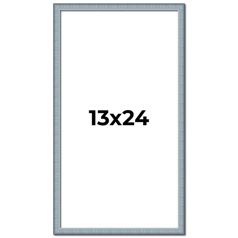 13x24 Frame Rustic Sky Blue Solid Wood Picture Frame | 0.75 Inch